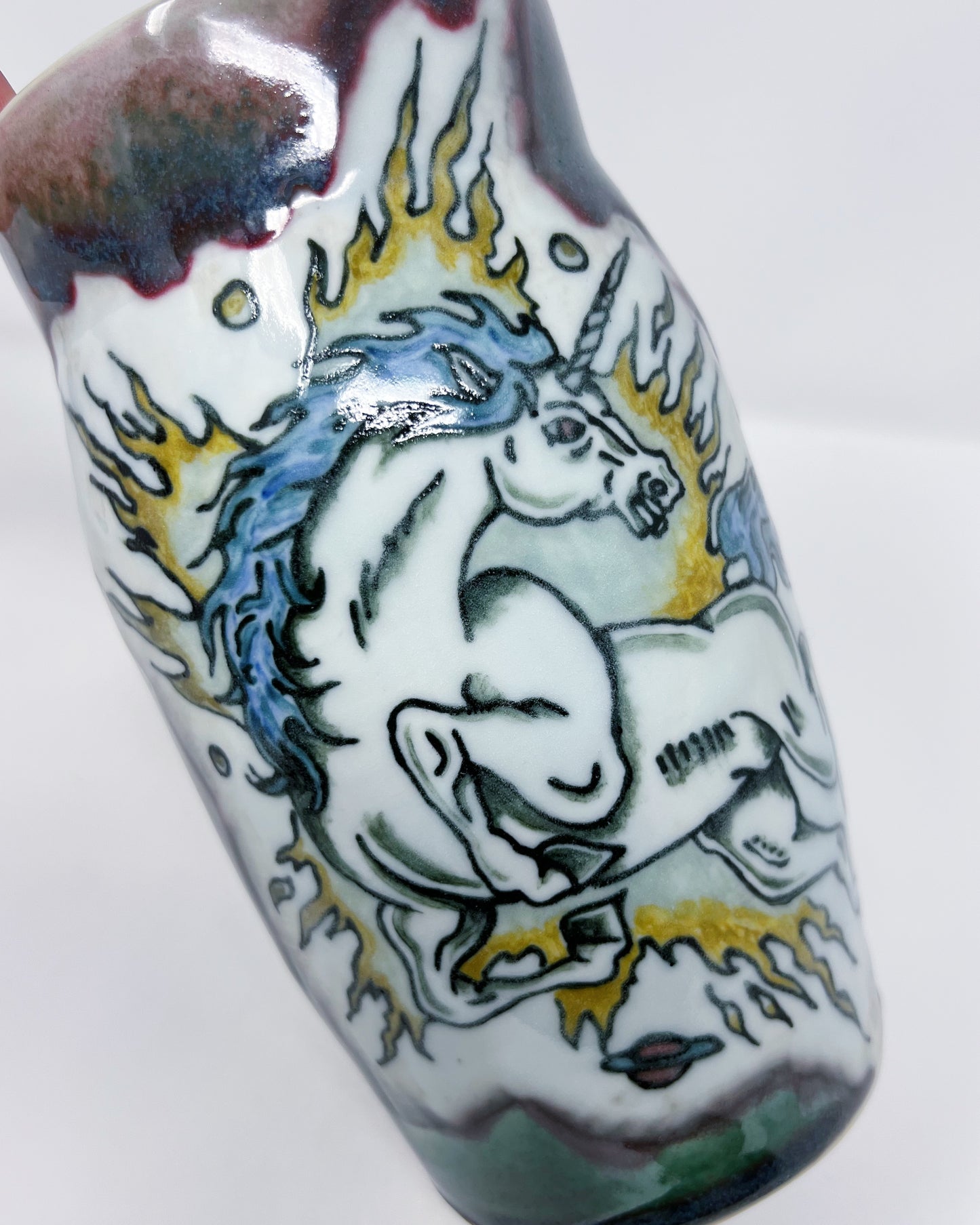 Unicorn Tattoo Vase