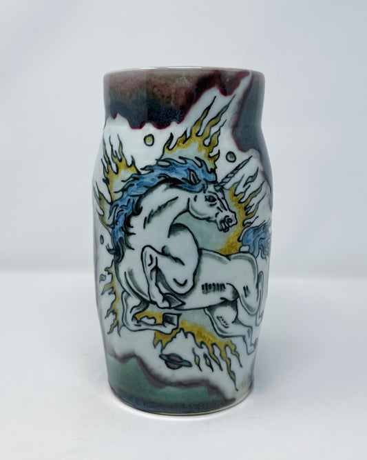 Unicorn Tattoo Vase